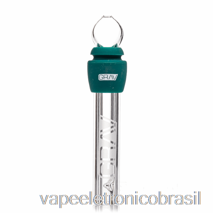 Vape Recarregável Vidro Grav Sem Corte Com Silicone Azul-petróleo Escuro